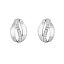Pendientes de plata lisos con circonitas brillantes
